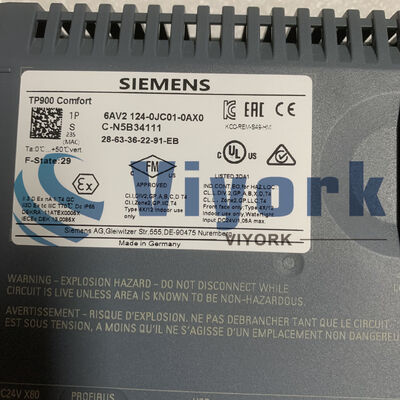 Siemens 6AV2124-0JC01-0AX0 OPERATOR INTERFACE 9 INCH WIDESCREEN TFT DISPLAY NEW